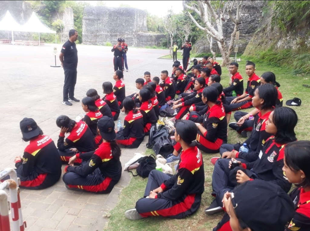 Rangkaian  Seleksi dan Latihan Paskibraka Kecamatan Kuta Selatan dalam rangka pelaksanaan peringatan HUT RI ke 78.